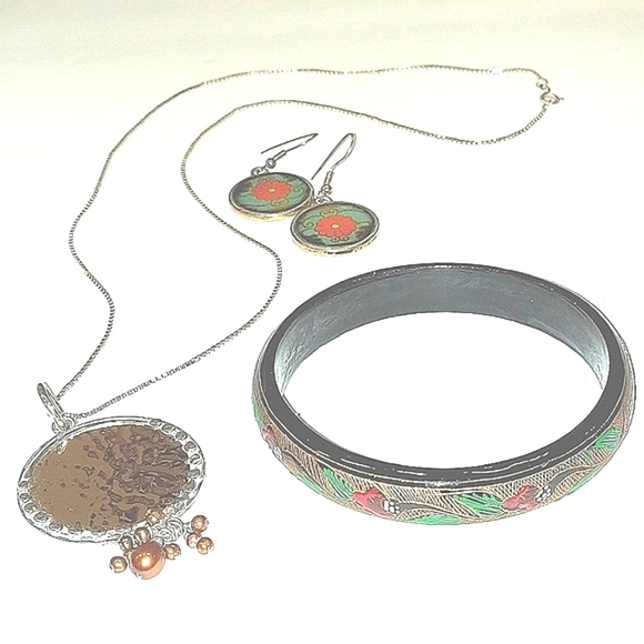 Boho Silver Jewelry Set - Picture 1 of 13